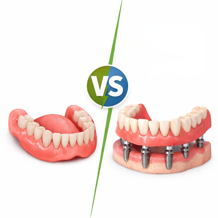 Пластмасовий знімний протез чи повний протез на 4 або 6 імплантах? - блог