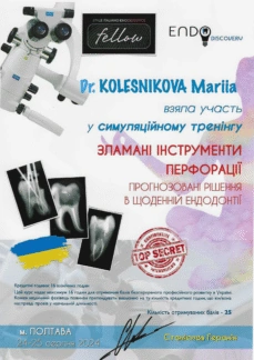 Диплом лікаря Колеснікова Марія Ігорівна